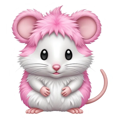 Toy for a cat, fluffy mouse, bright colors sticker