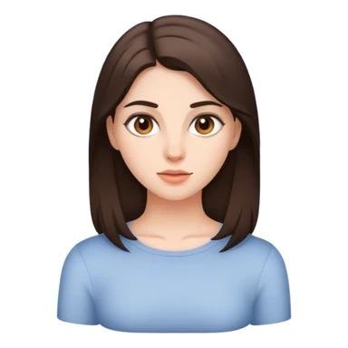young brunette woman sticker
