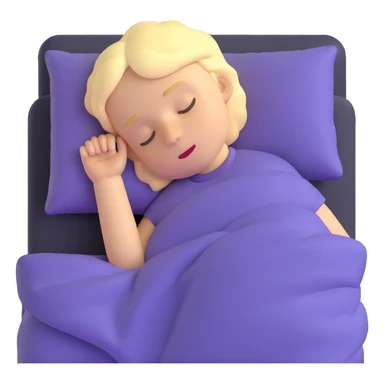 blonde boy sleeping in bed sticker