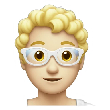 White surrounded with bubbles sticker