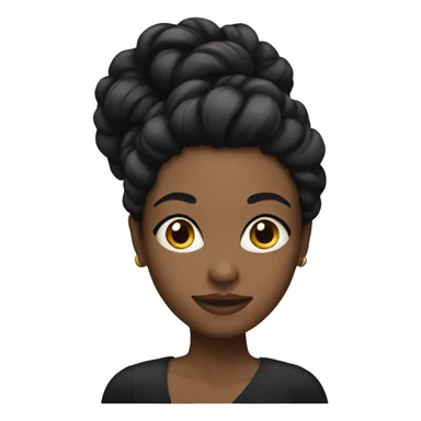 Black woman with black hair updo sticker