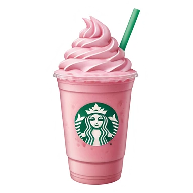 Pink Strawberry Frappe Starbucks  sticker