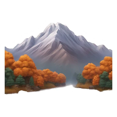 autumn mountain sticker