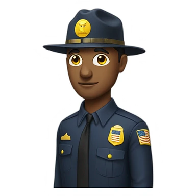 man with yellow "FBI" letters on his cap sticker