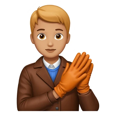 putting on glove sticker