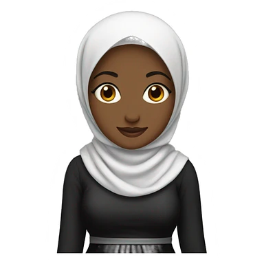 Black Hijabi nikkah sticker