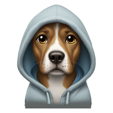 Dog in hoodie sticker