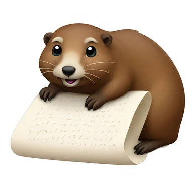 ground hog and writing sticker