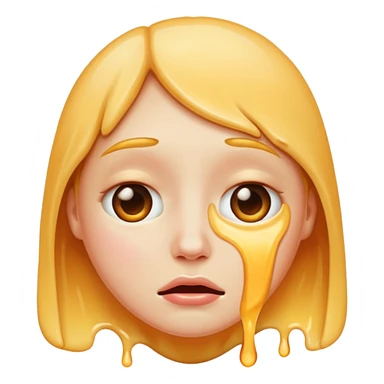 Melting flat face  sticker