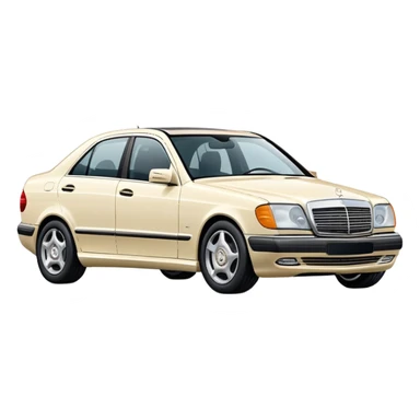 Cream Mercedes  sticker