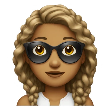 Girl with sunglasses sticker