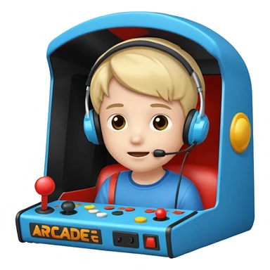Retro Arcade Kid sticker