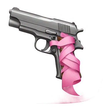 pink pistol with a pink ribbon sticker