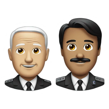 Hitler and Biden friends sticker