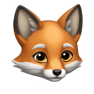 gray fox sticker