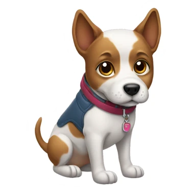 Dog wearing shoes sticker