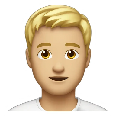 MAN FOCUSED FACIAL EXPRESSION BLOND SHORT HAIR IN HIS 30S sticker