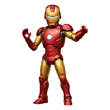 Ironman standing up shooting a laser towards me sticker
