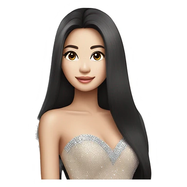 Miss universe Thailand with long straight hair sticker