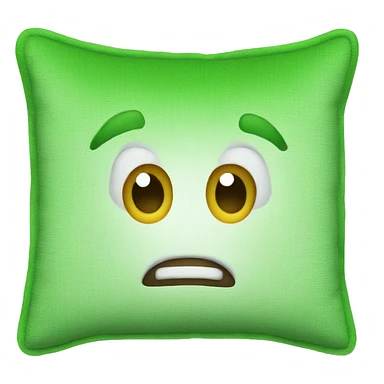 Green pillow sticker