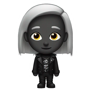 Goth love emoji sticker