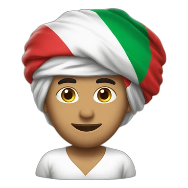 Homme avec drapeau Algérie sticker