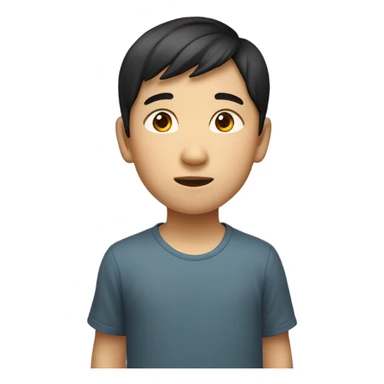 asian boy with asian eyes but it has to have chinese eyes sticker