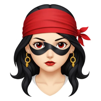 Sexy female pirate sticker