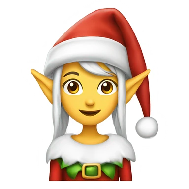 elf female santa hat sticker