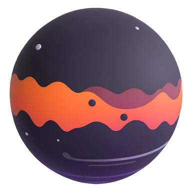bright red Mercury planet sticker