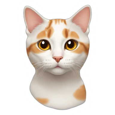 Face only no body of a White cream with large orange markings British short hair cat sticker