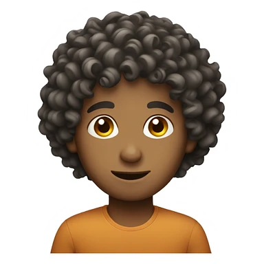 curly head boy sticker