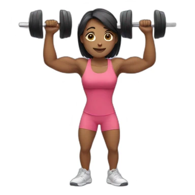 woman lifting weights sticker