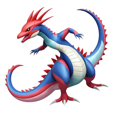 Koraidon-Milotic-Latias-Garchomp-Fakémon-hybrid-creature (full body)  sticker