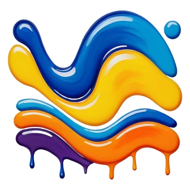 Painting abstract sticker