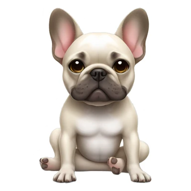 French bulldog doing yoga sticker