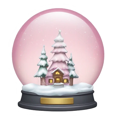 pale pink christmas snow globe sticker