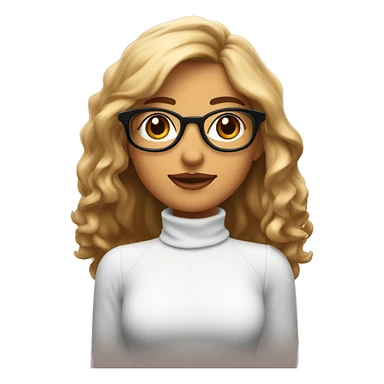 Chica blanca con cabello castaño y mechas rubias con lentes tomando café  sticker