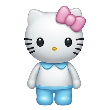 Light Blue hello kitty sticker