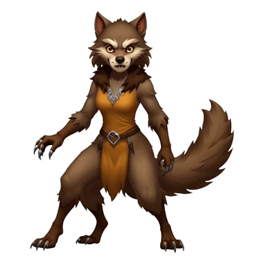 Female wherewolf full body sticker
