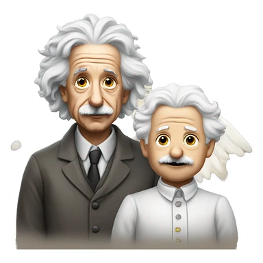 Albert Einstein and the angel sticker