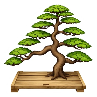 standing slanted Plant bonsai rack made from the wood of old oak pallets  sticker