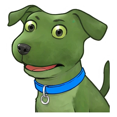 Surprised dog sticker