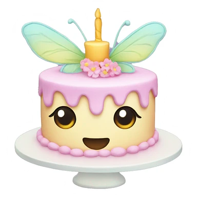 Fairy pastel cake sticker