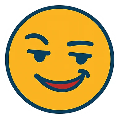 smirking face sticker