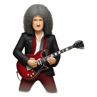 Brian May guitar solo sticker