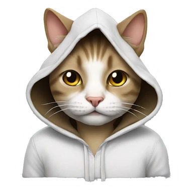 Cat in the hood sticker