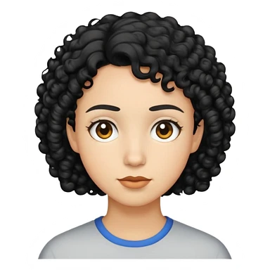 Sleeping with short curly black hair sticker