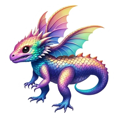 complex iridescent gradients aesthetic-scenery-Fakémon-creature sticker