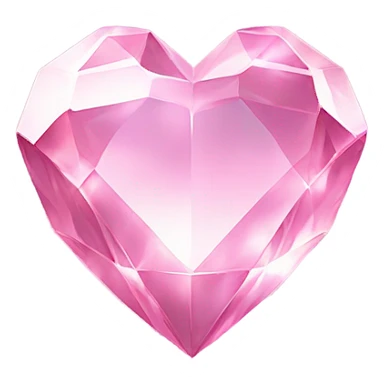 crystal pink heart  sticker